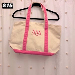 Tri Delta Canvas Tote